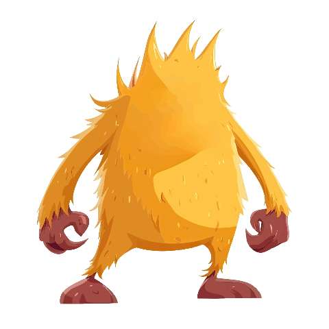 Preview for Cartoon-furry-monster-illustration-character-monster-template-48069