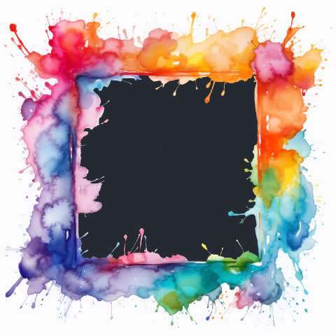 Preview for Vibrant-watercolor-frame-colorful-frame-template-2363c