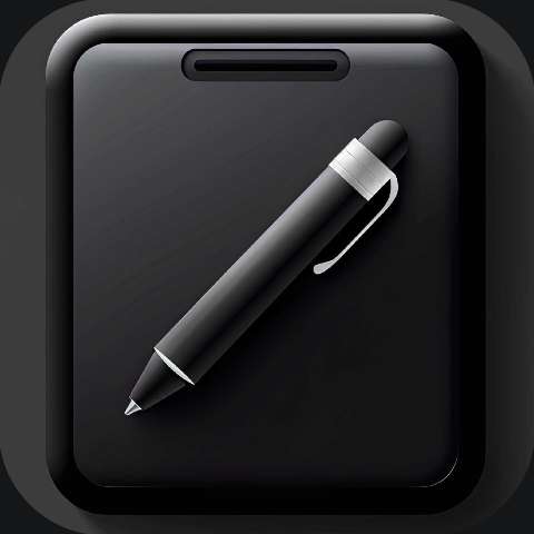 Preview for Stylish-black-pen-dark-background-notes-app-template-8febb