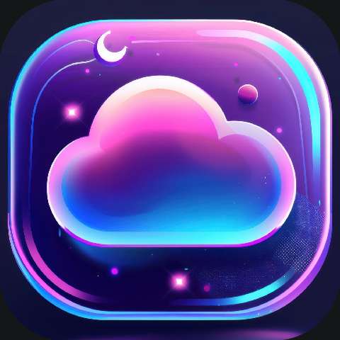 Preview for Neon-cloud-icon-design-cloud-app-template-90619