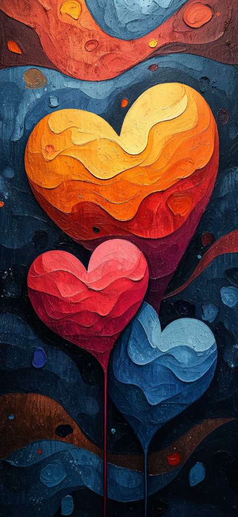 Preview for Vibrant-heart-art-love-phone-template-c65de