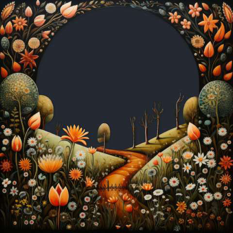 Preview for Floral-landscape-path-spring-template-66af5