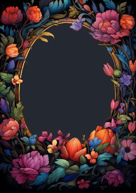 Preview for Floral-frame-design-flower-frame-template-0fc1e