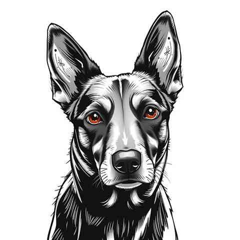 Preview for Black-and-white-dog-illustration-aiold-template-badf3