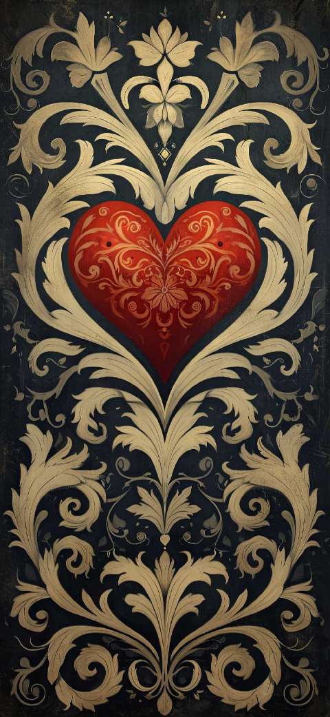 Preview for Ornate-heart-design-pattern-love-phone-template-22eb9