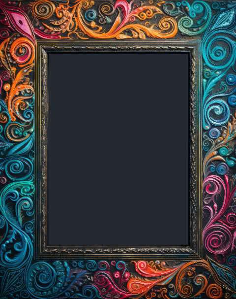 Preview for Ornate-floral-frame-design-colorful-frame-template-56ec0
