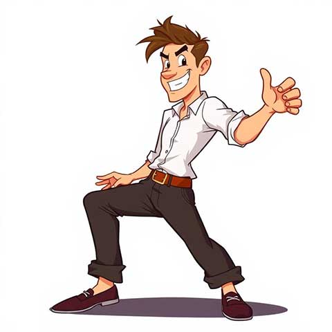 Preview for Cartoon-man-thumbs-up-illustration-aicartoon-template-5b28f