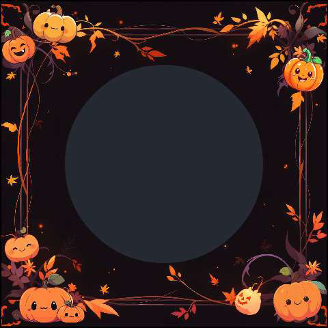 Preview for Halloween-pumpkin-frame-halloween-frame-template-fdb68