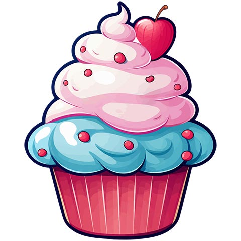 Preview for Cartoon-cupcake-illustration-object-emoji-template-f02c4