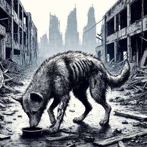 Preview for Post-apocalyptic Cityscape Design Template