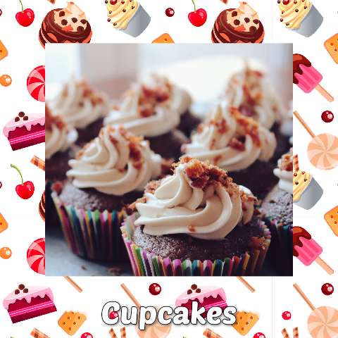 Preview for Chocolate-cupcakes-caramel-frosting-template-71114