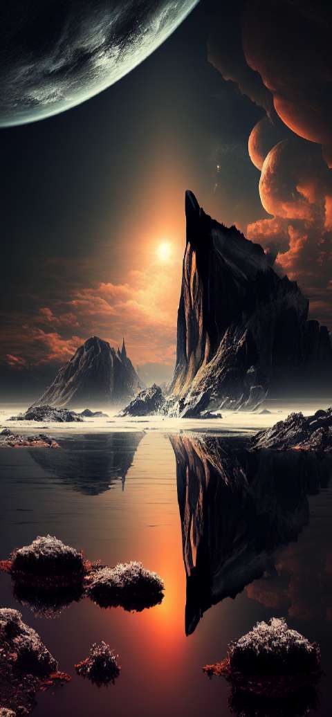 Preview for Surreal-alien-landscape-aiwallpaper-template-cf506