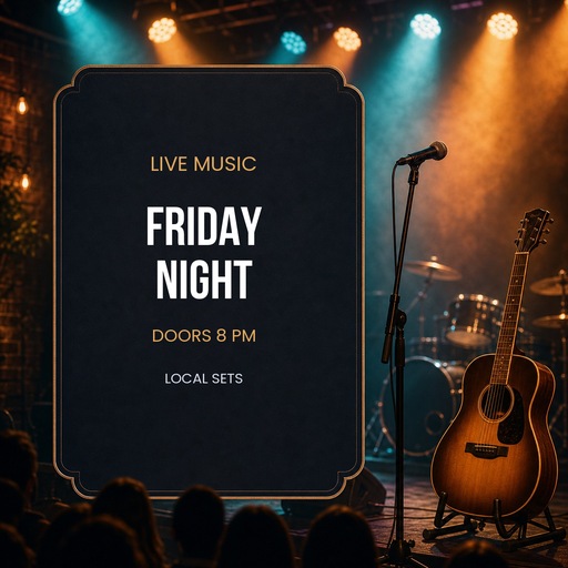 Preview for Friday Night Live Music Instagram Template