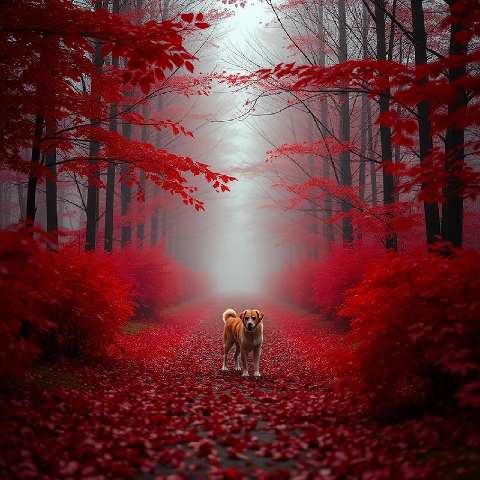 Preview for Serene-red-forest-dog-aiphotography-template-0ea2b