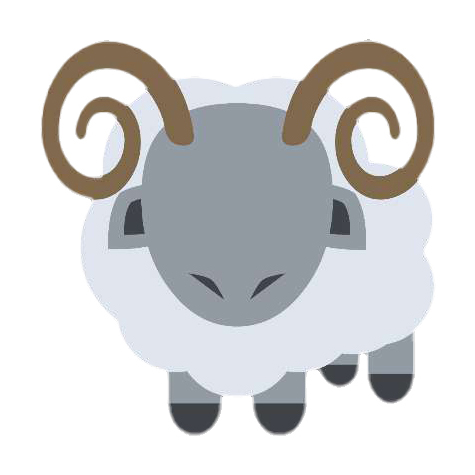 Preview for Gray-ram-icon-emoji-animal-template-01785