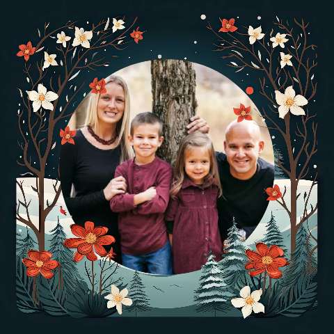 Preview for Family-autumn-portrait-christmas-frame-template-11bf7