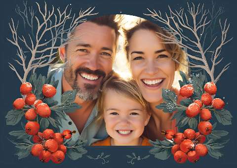 Preview for Happy-family-autumn-portrait-christmas-frame-template-66538