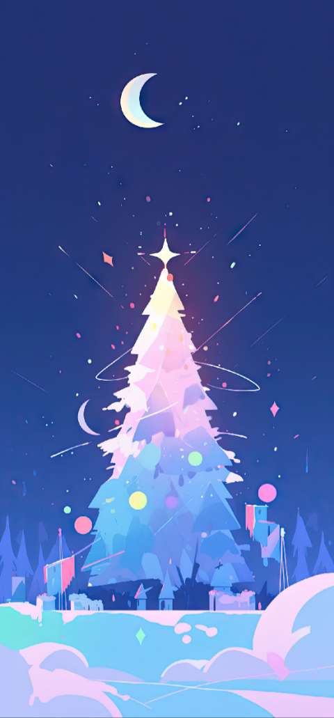 Preview for Winter-wonderland-christmas-tree-christmas-phone-template-5b5b3