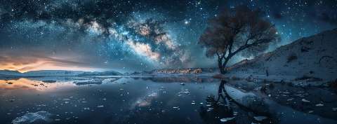Preview for Winter Night Sky Astrophotography Cover Template