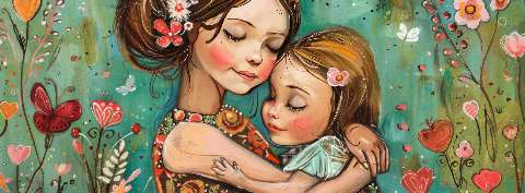 Preview for Mother And Daughter Embrace Cover Template