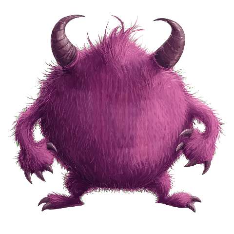 Preview for Purple-monster-illustration-fuzzy-monster-template-d313c