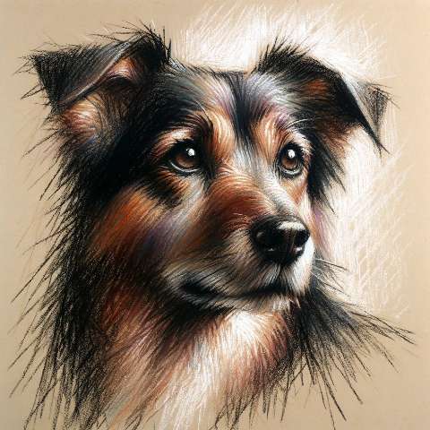 Preview for Colorful Dog Portrait Design Template