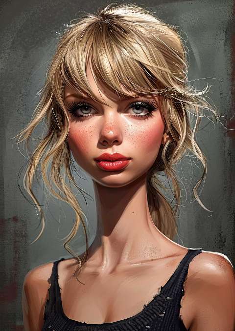 Preview for Blonde-woman-portrait-art-celebrities-template-03edb