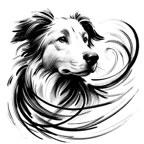Preview for Sketch Of A Collie Dog Design Template