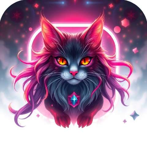 Preview for Mystical-cat-digital-art-aiappiconstyle-template-77fb4