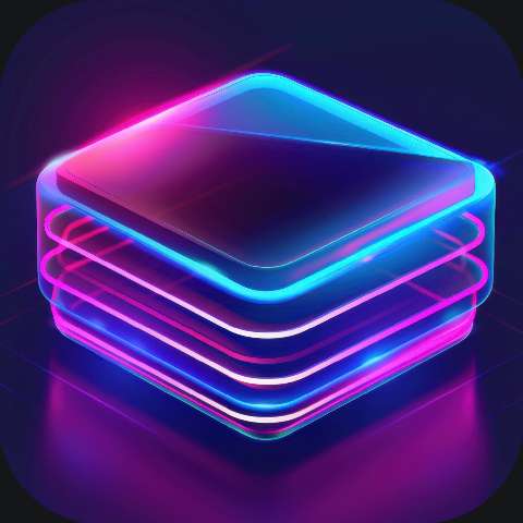 Preview for Neon Stacked Square Design Template