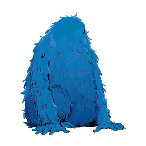 Preview for Blue-furry-creature-illustration-large-monster-template-41a26