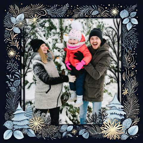 Preview for Happy-family-winter-moment-christmas-frame-template-89289