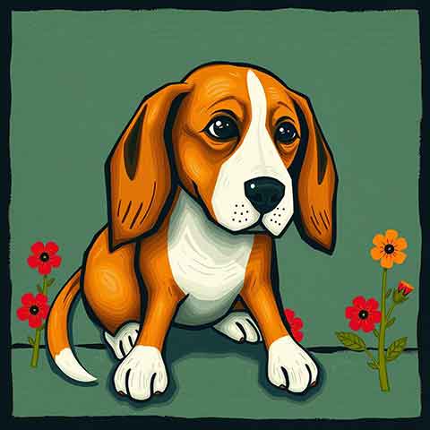 Preview for Beagle-puppy-illustration-aiold-template-2c296