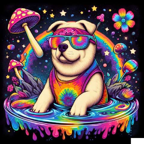 Preview for Groovy-dog-psychedelic-art-aiold-template-9ee09