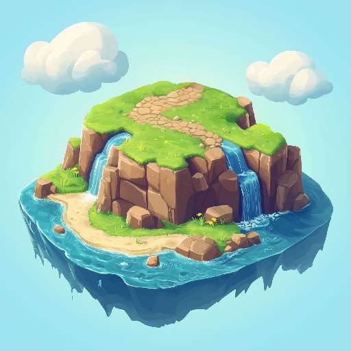 Preview for Floating-island-waterfalls-classic-tiny-template-4748e