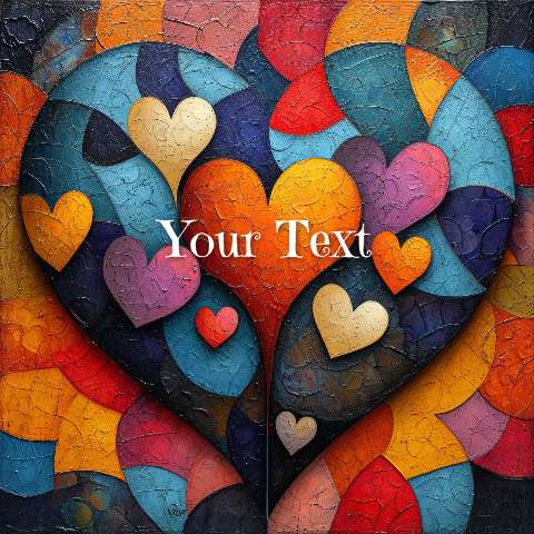 Preview for Vibrant-heart-collage-background-love-template-888c2