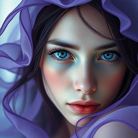 Preview for Mysterious-woman-portrait-art-aiphotography-template-51378