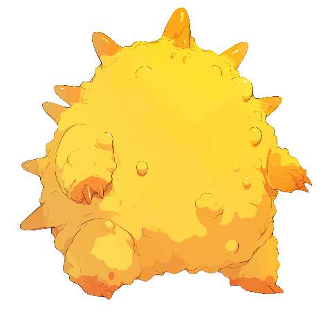 Preview for Yellow-spiky-creature-illustration-whimsical-monster-template-f154a