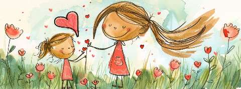 Preview for Mother And Daughter In Flowers Template