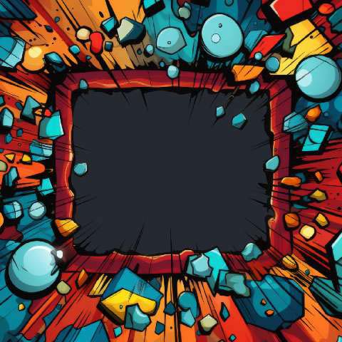 Preview for Comic-book-explosion-frame-template-colorful-frame-f395f