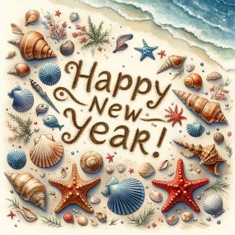 Preview for Happy-new-year-beach-wishes-template-56063