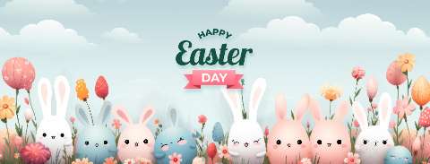 Preview for Happy-easter-day-illustration-easter-facebook-template-7552c