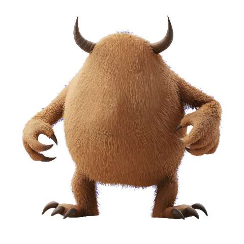 Preview for Furry-monster-with-horns-ugly-monster-template-ac98e