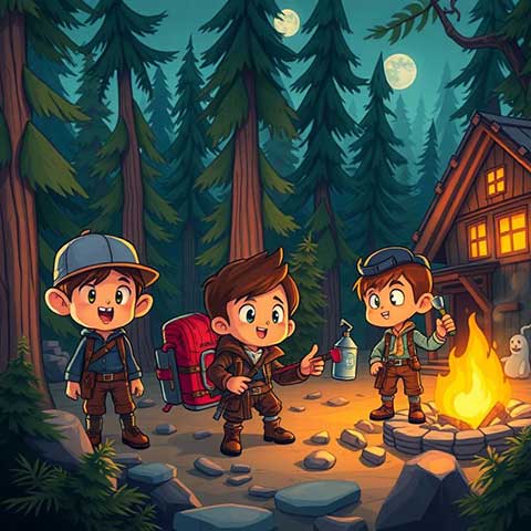 Preview for Camping-adventure-with-friends-aicartoon-template-f7e75