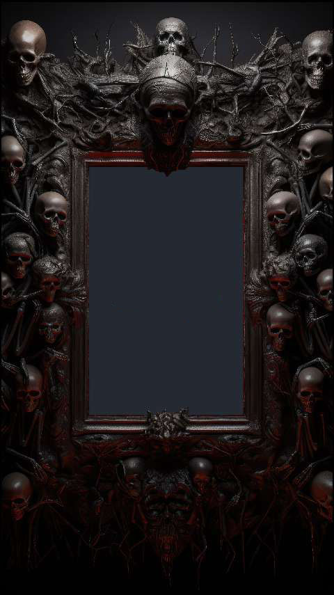 Preview for Dark-skull-frame-art-halloween-frame-template-c1cd1