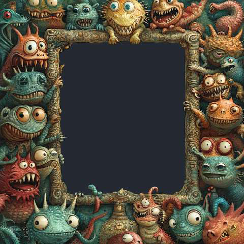 Preview for Whimsical-monster-frame-template-8751e