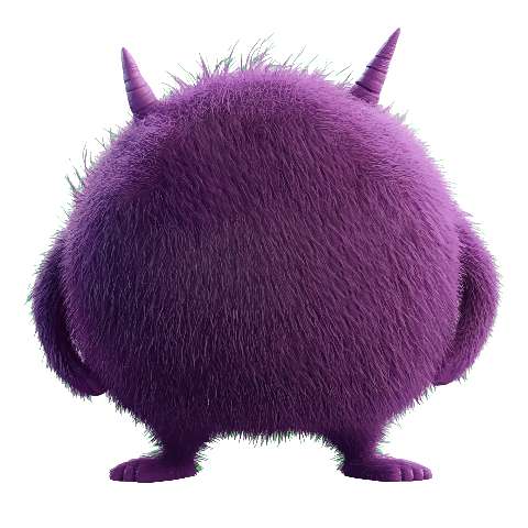Preview for Purple-monster-plush-toy-fuzzy-monster-template-ca1ad