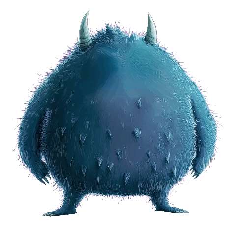 Preview for Blue-furry-monster-illustration-fuzzy-monster-template-2eb7c
