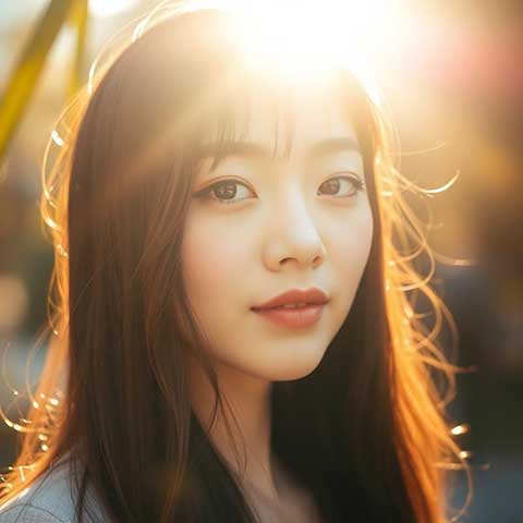Preview for Asian-woman-portrait-sunlight-aiphotography-template-901ce
