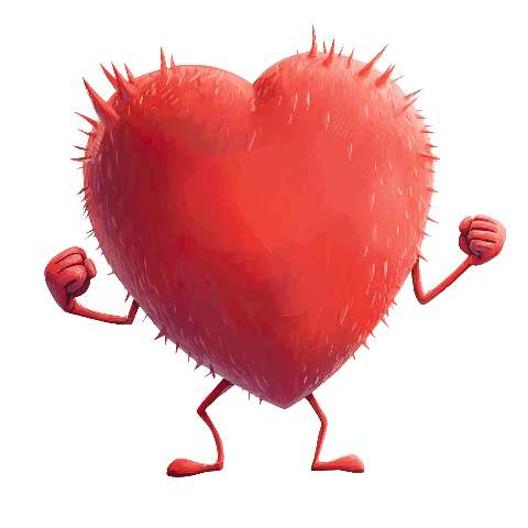 Preview for Spiky-red-heart-character-character-monster-template-f7b7b